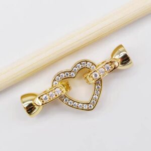 18k Dimond Heart closure