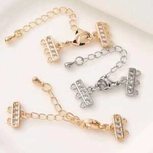 18k Dimond Two hook closure