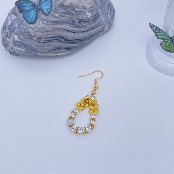 DIY Jewelry Earring Craft Kit – No. 128（earring 1 pair)