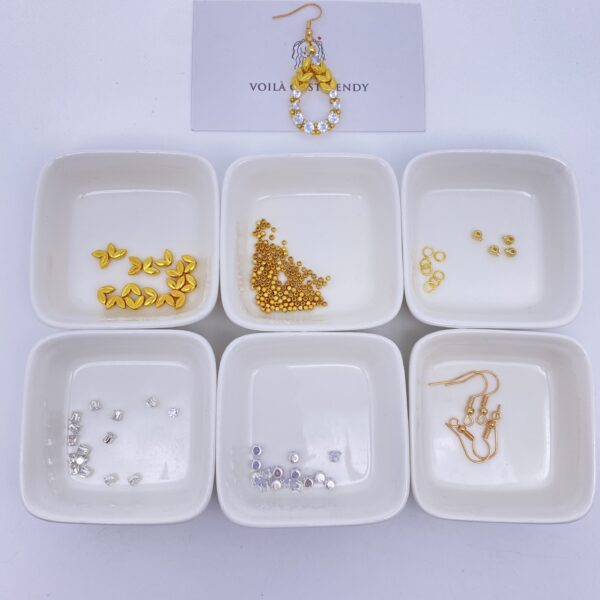 DIY Jewelry Earring Craft Kit – No. 128（earring 1 pair) - Image 4